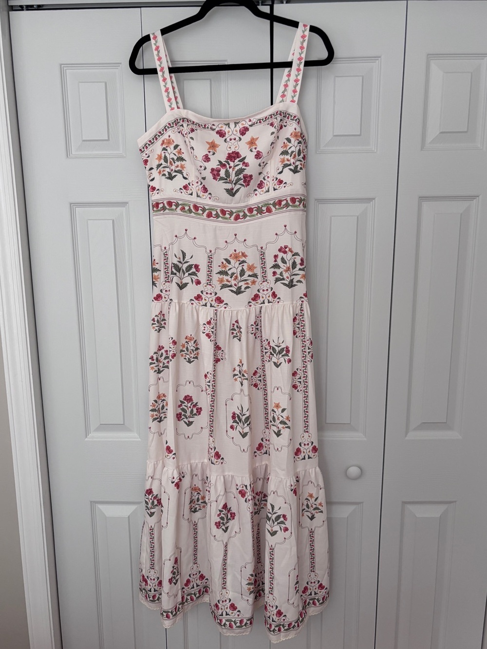 Floral Boho Ivory Maxi Dress